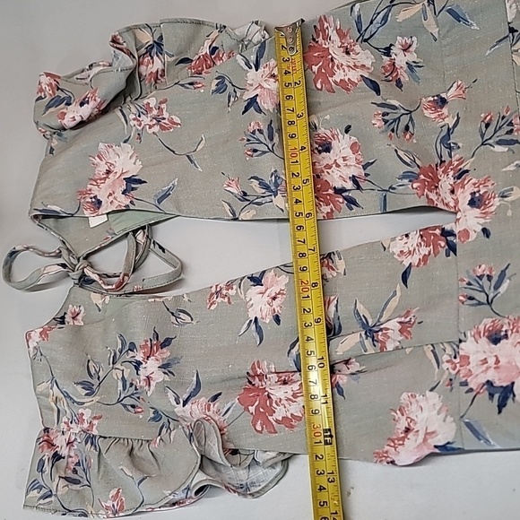 Storia Floral Linen/Rayon Midi Dress - Picture 14 of 14